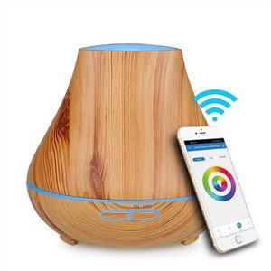 200ml Wood Grain Fragrance Ultrasonic Aromatherapy Aroma Essential Oil Diffuser LED 7 Colors Changing Lights